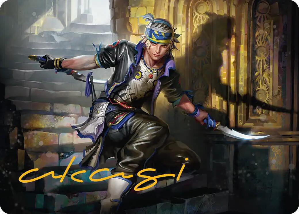 Locke Cole Art Card (Gold-Stamped Signature) [FINAL FANTASY Art Series] | Good Games Cannington
