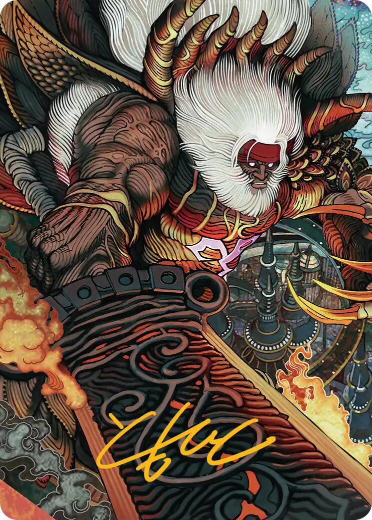 Braska's Final Aeon Art Card (Gold-Stamped Signature) [FINAL FANTASY Art Series] | Good Games Cannington