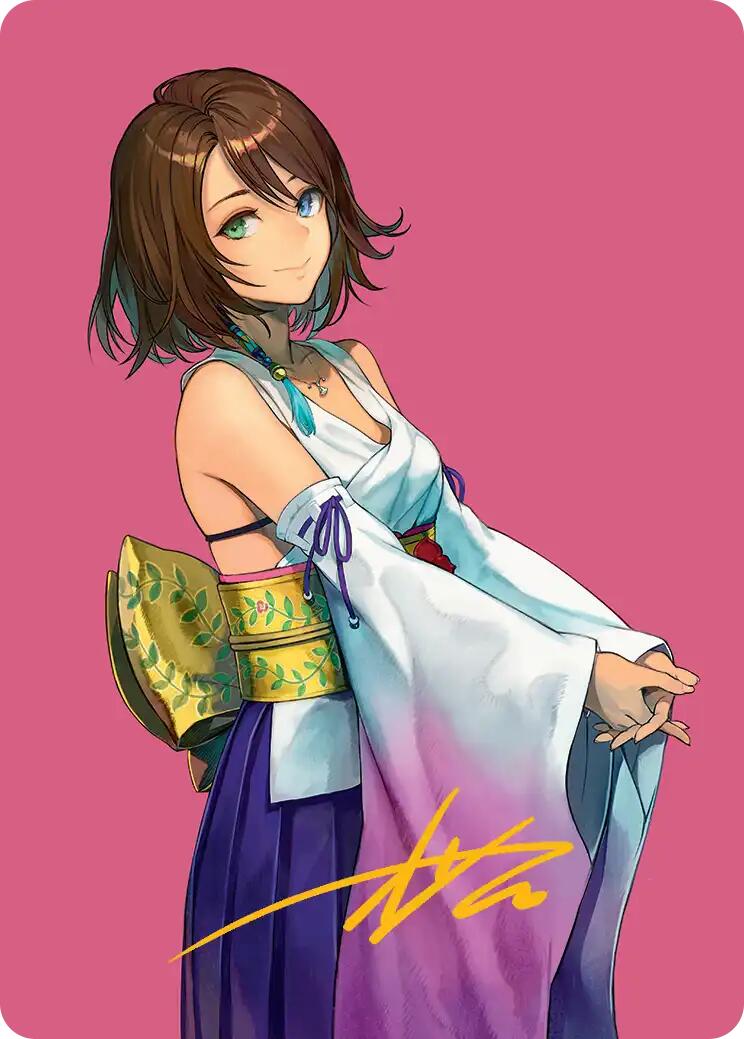 Yuna, Hope of Spira Art Card (Gold-Stamped Signature) [FINAL FANTASY Art Series] | Good Games Cannington