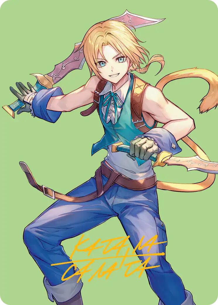 Zidane, Tantalus Thief Art Card (Gold-Stamped Signature) [FINAL FANTASY Art Series] | Good Games Cannington