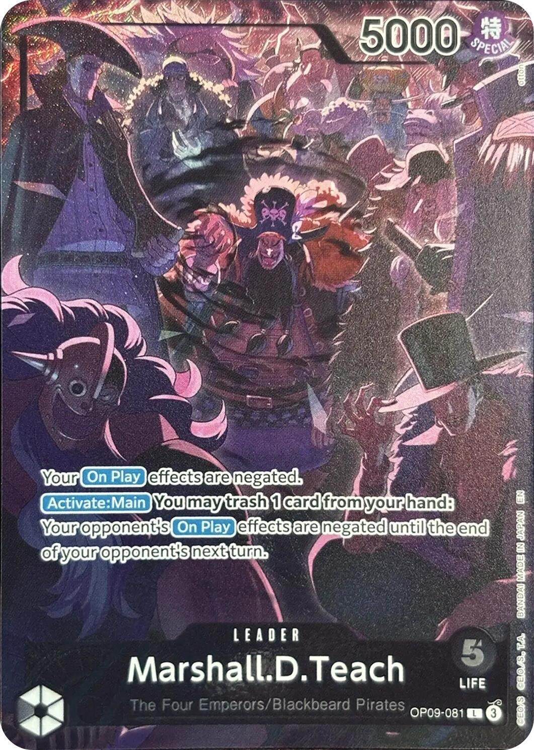 Marshall.D.Teach (English Version 2nd Anniversary Set) [One Piece Promotion Cards] | Good Games Cannington