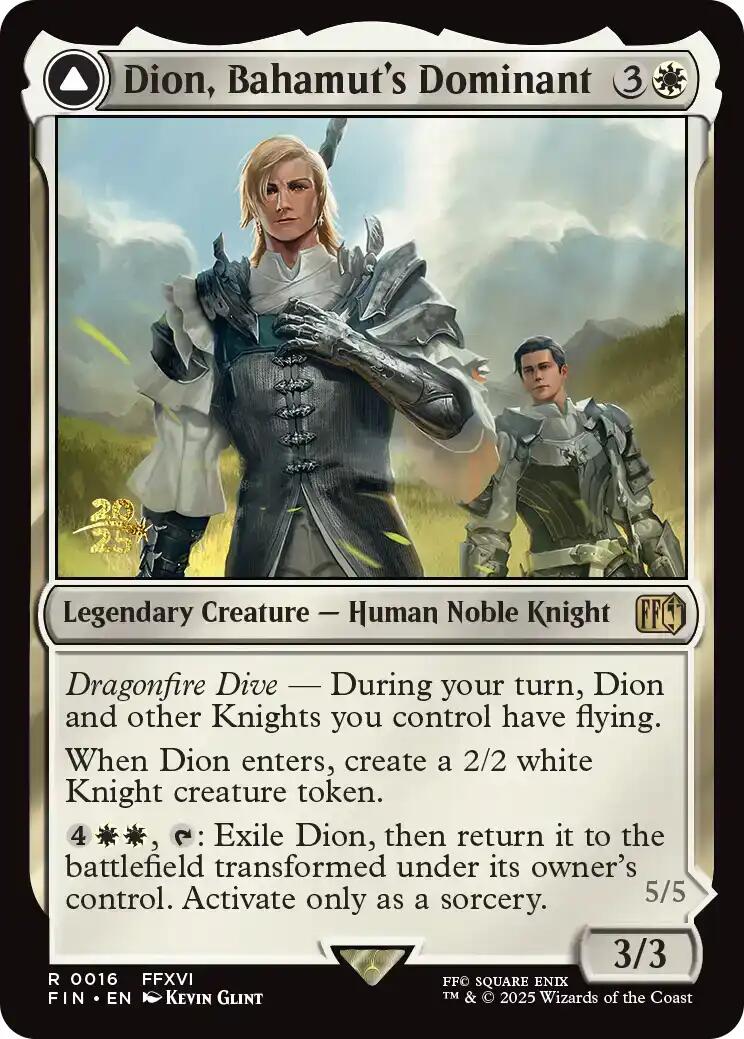 Dion, Bahamut's Dominant // Bahamut, Warden of Light [FINAL FANTASY Prerelease Promo] | Good Games Cannington