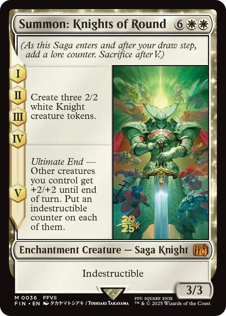 Summon: Knights of Round [FINAL FANTASY Prerelease Promo] | Good Games Cannington