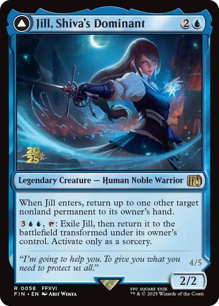 Jill, Shiva's Dominant // Shiva, Warden of Ice [FINAL FANTASY Prerelease Promo] | Good Games Cannington