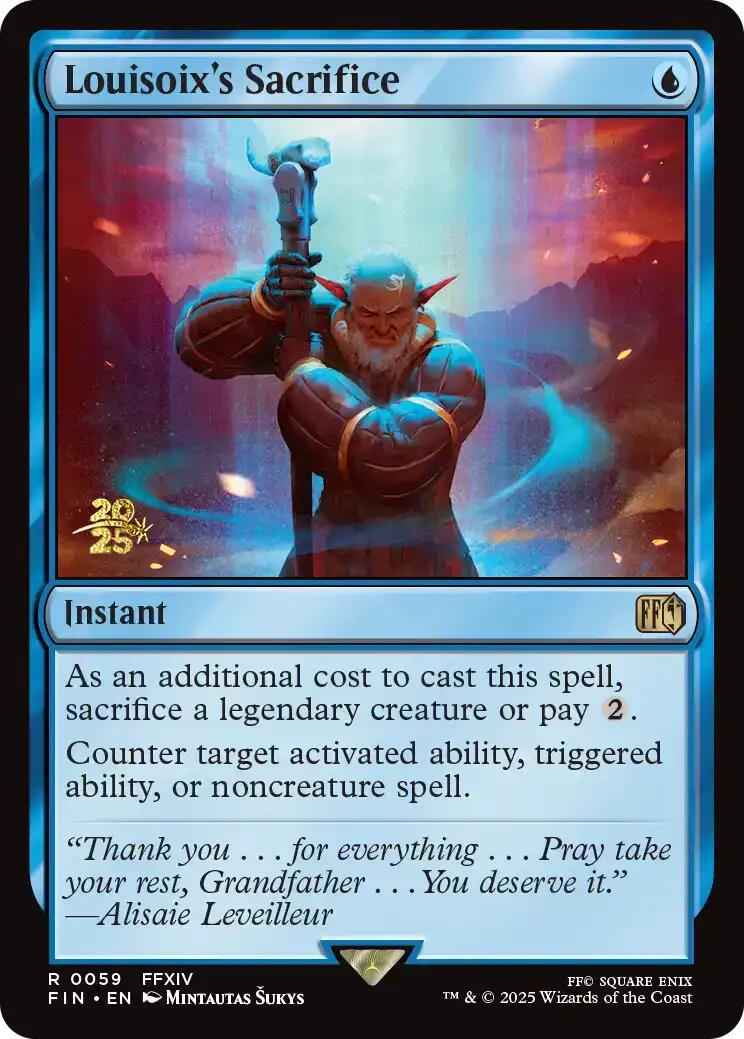 Louisoix's Sacrifice [FINAL FANTASY Prerelease Promo] | Good Games Cannington