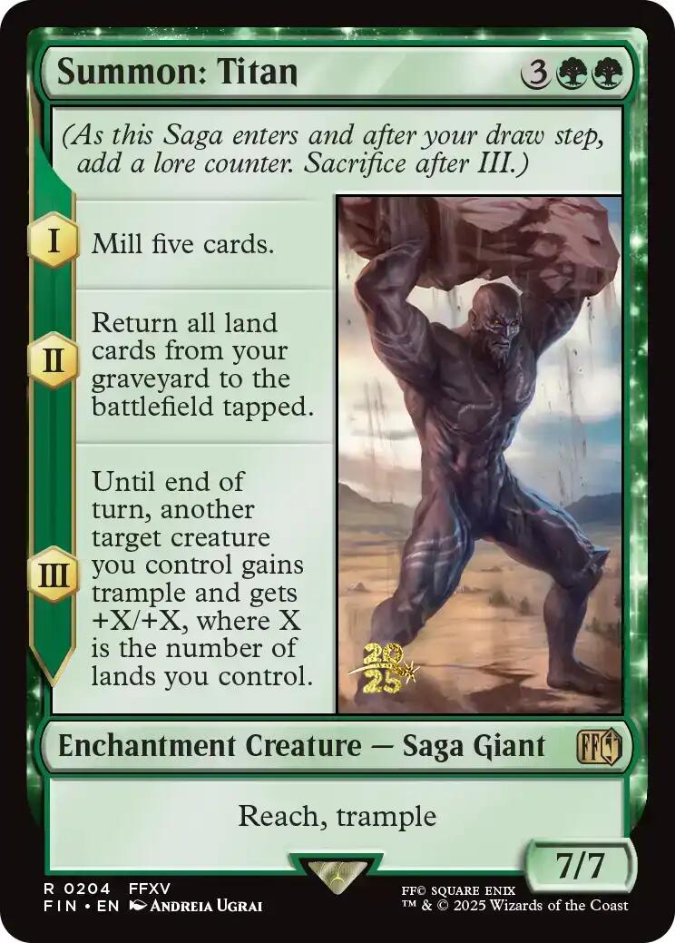 Summon: Titan [FINAL FANTASY Prerelease Promo] | Good Games Cannington