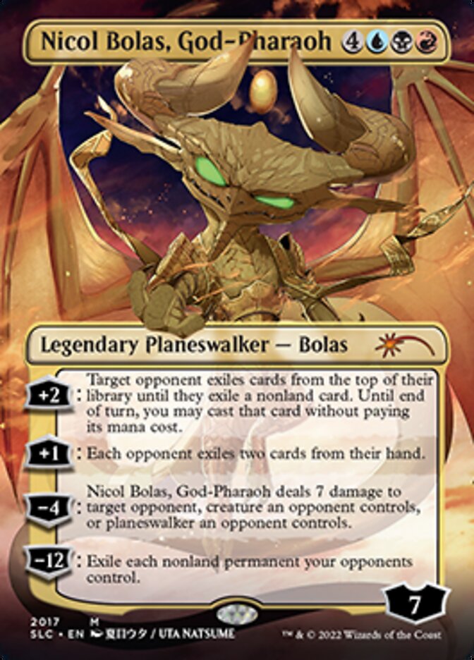Nicol Bolas, God-Pharaoh (Borderless) [Secret Lair Countdown Kit] | Good Games Cannington