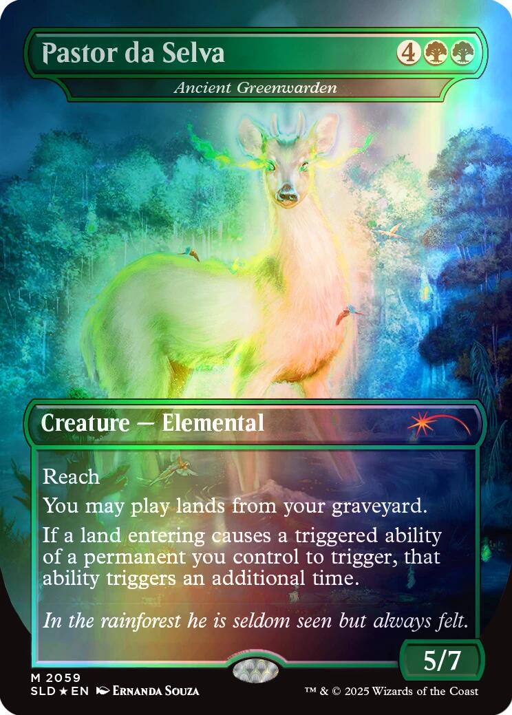 Pastor da Selva - Ancient Greenwarden (Rainbow Foil) [Secret Lair Drop Series] | Good Games Cannington