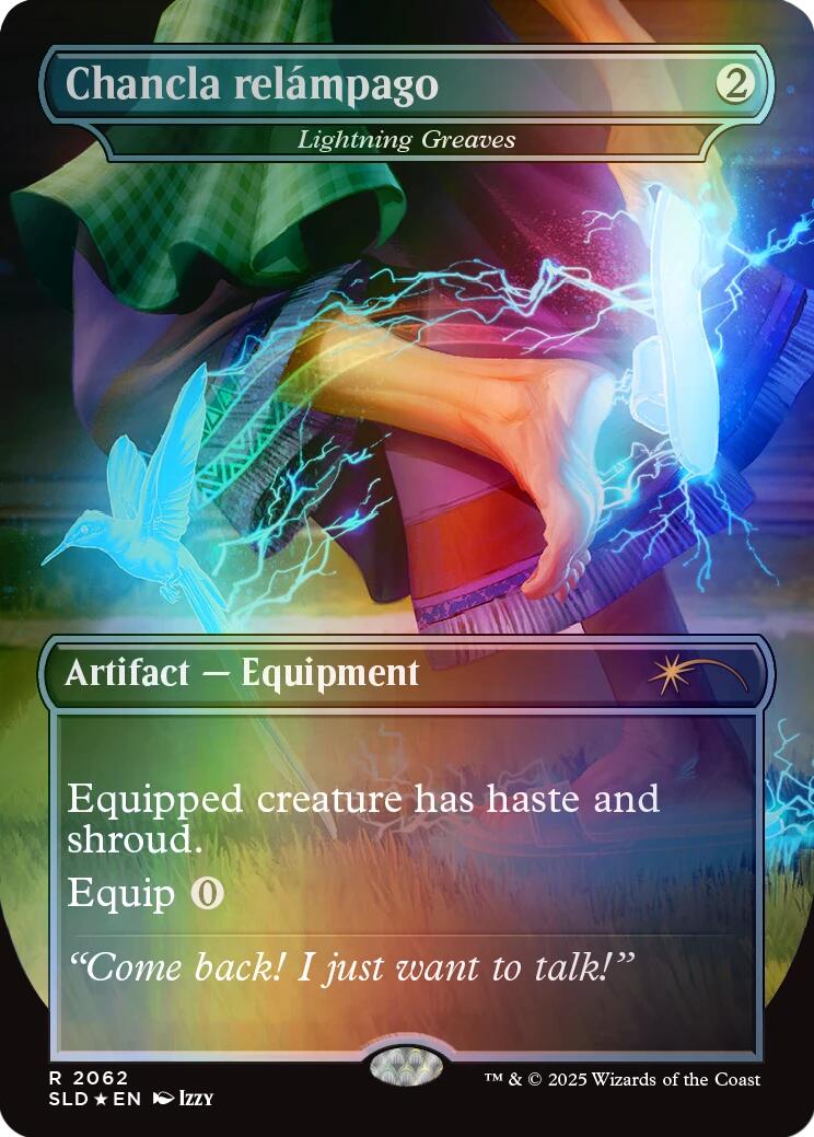 Chancla relampago - Lightning Greaves (Rainbow Foil) [Secret Lair Drop Series] | Good Games Cannington