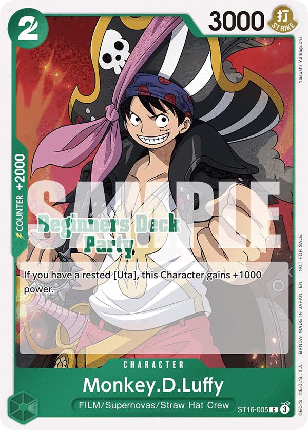 Monkey.D.Luffy (ST-23 - ST-28 Beginners Deck Party) [Participation] [One Piece Promotion Cards] | Good Games Cannington