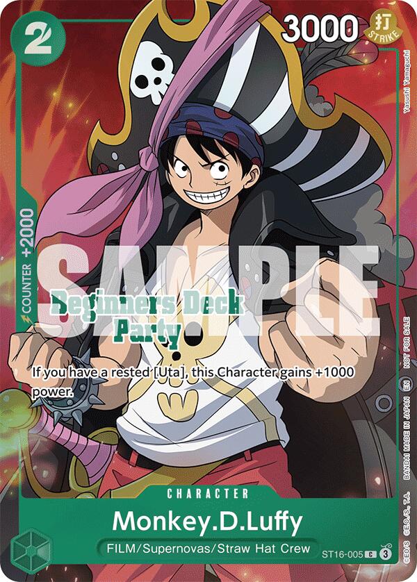 Monkey.D.Luffy (Daz.Bonez) (ST-23 - ST-28 Beginners Deck Party) [Winner] [One Piece Promotion Cards] | Good Games Cannington