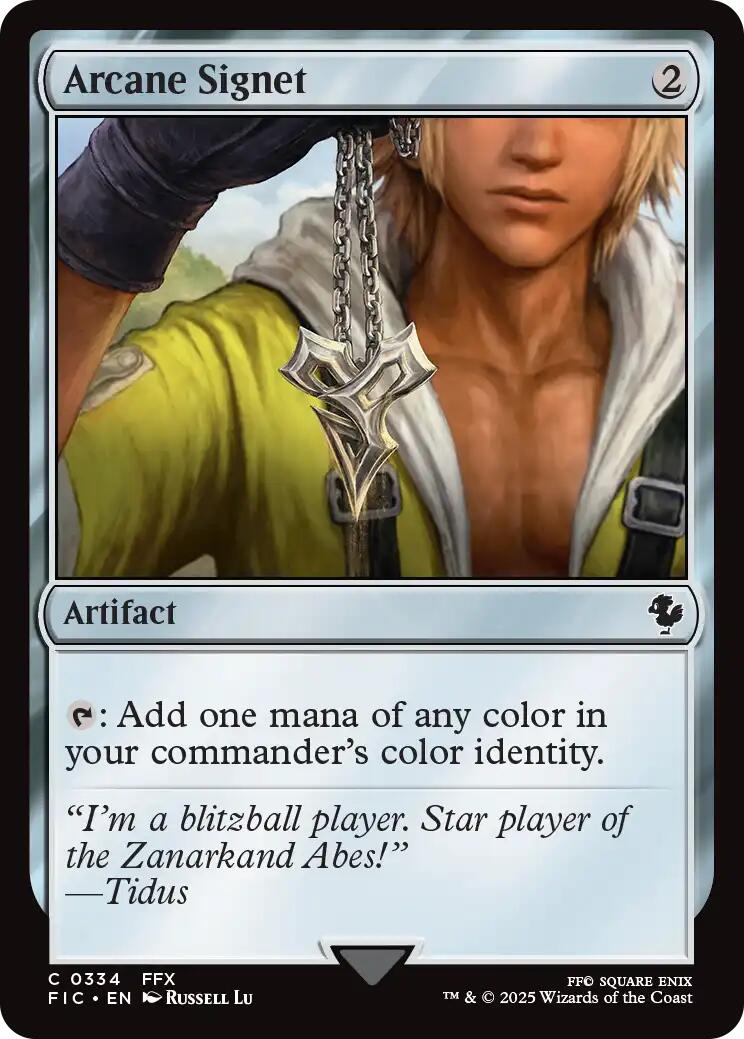 Arcane Signet (0334) (Surge Foil) [FINAL FANTASY Commander] | Good Games Cannington
