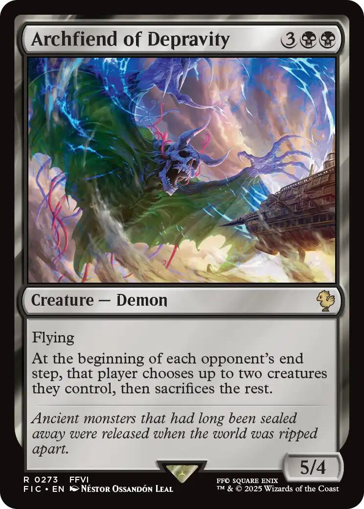 Archfiend of Depravity (Surge Foil) [FINAL FANTASY Commander] | Good Games Cannington
