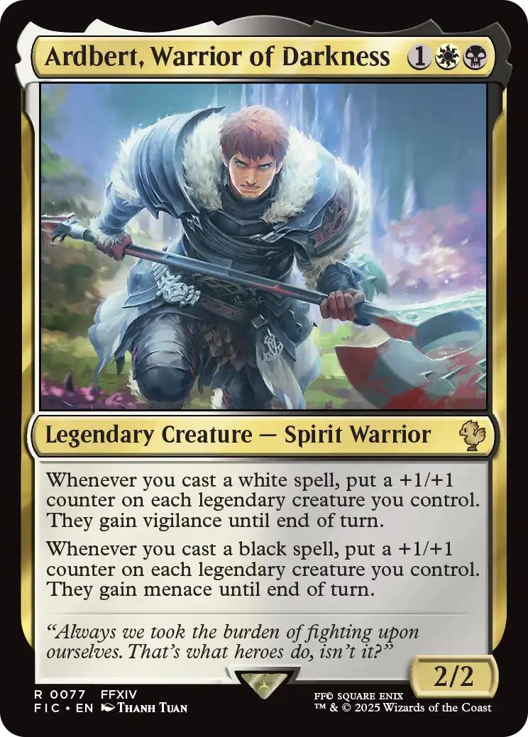 Ardbert, Warrior of Darkness (Surge Foil) [FINAL FANTASY Commander] | Good Games Cannington