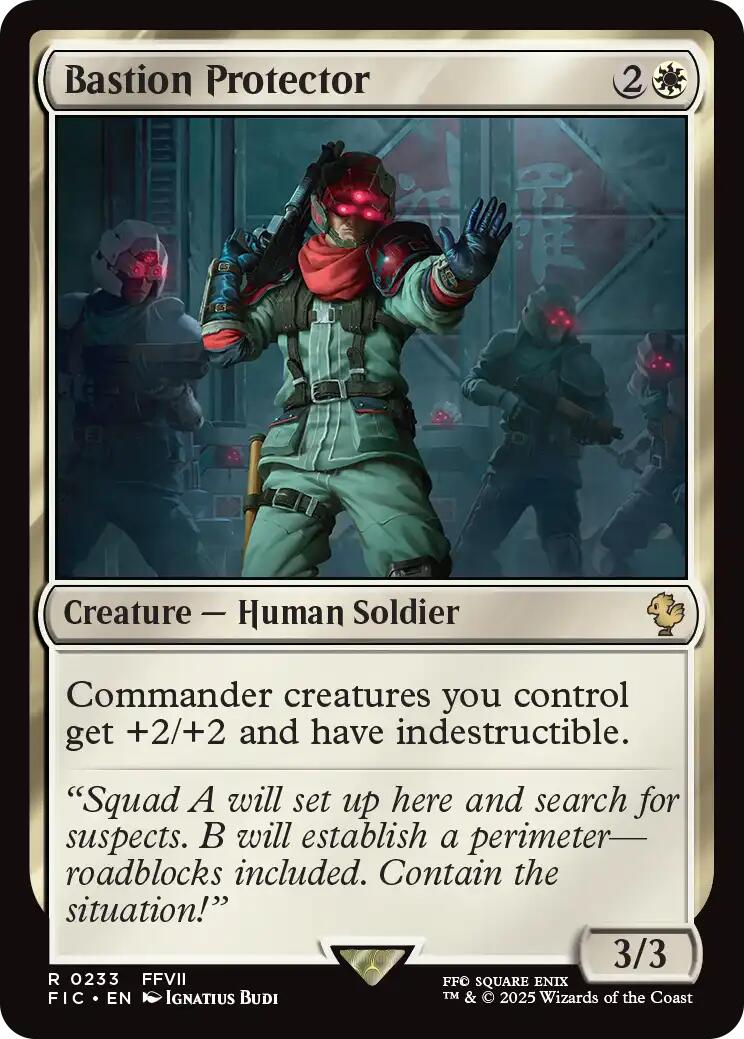 Bastion Protector (Surge Foil) [FINAL FANTASY Commander] | Good Games Cannington