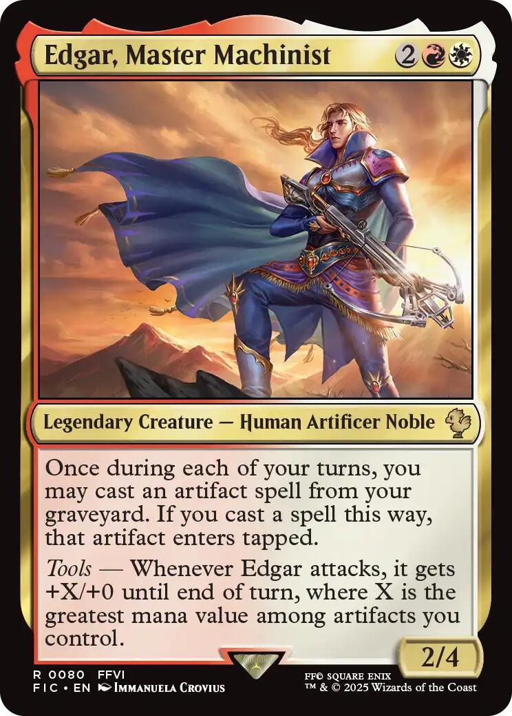 Edgar, Master Machinist (Surge Foil) [FINAL FANTASY Commander] | Good Games Cannington