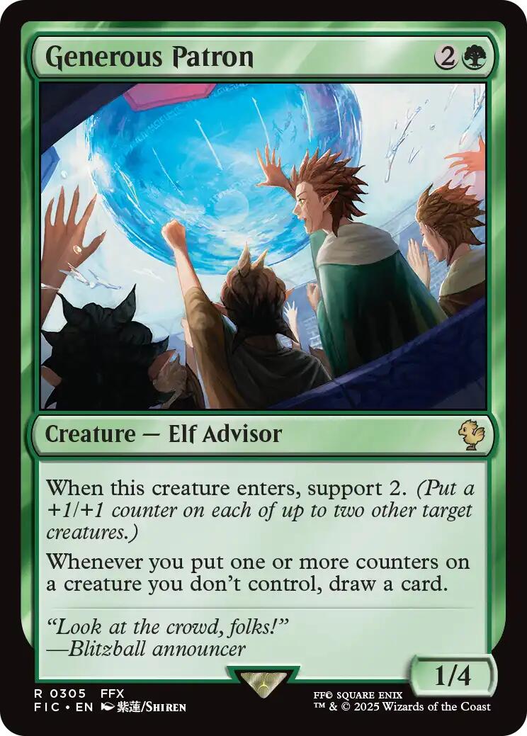 Generous Patron (Surge Foil) [FINAL FANTASY Commander] | Good Games Cannington