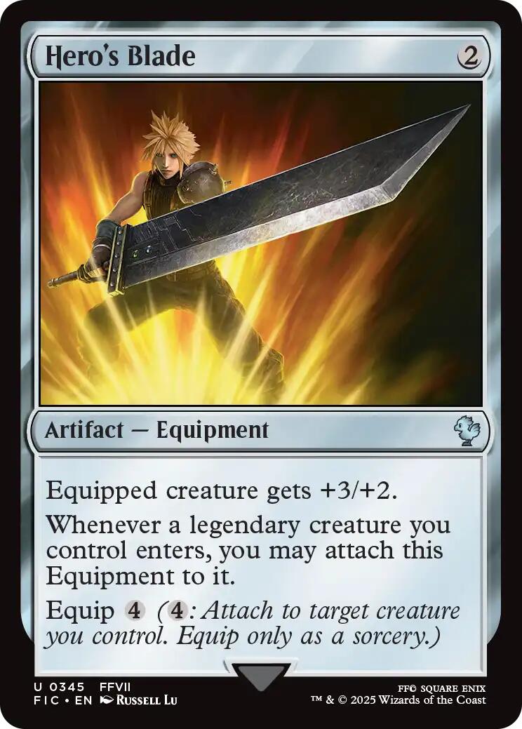 Hero's Blade (Surge Foil) [FINAL FANTASY Commander] | Good Games Cannington