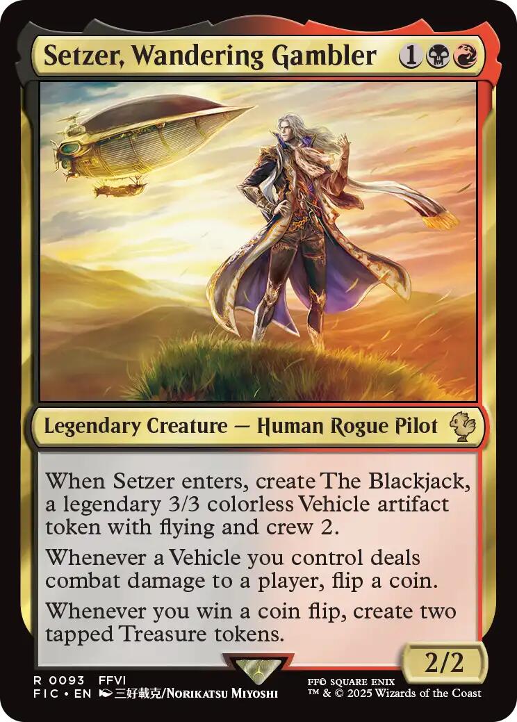 Setzer, Wandering Gambler (Surge Foil) [FINAL FANTASY Commander] | Good Games Cannington