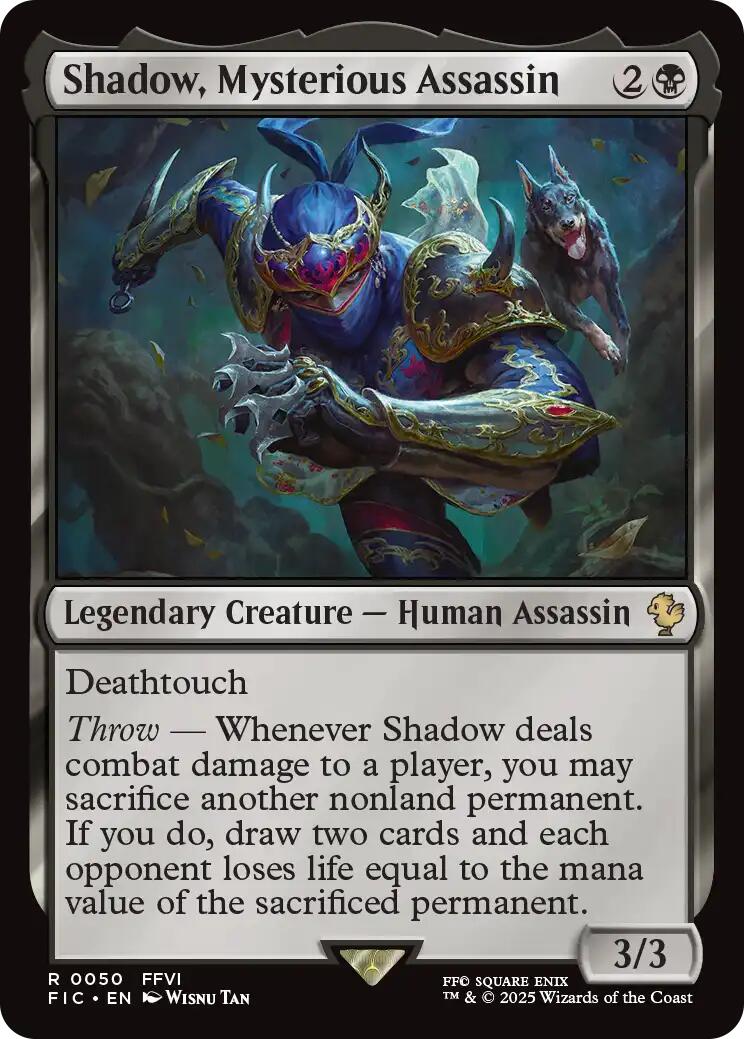 Shadow, Mysterious Assassin (Surge Foil) [FINAL FANTASY Commander] | Good Games Cannington