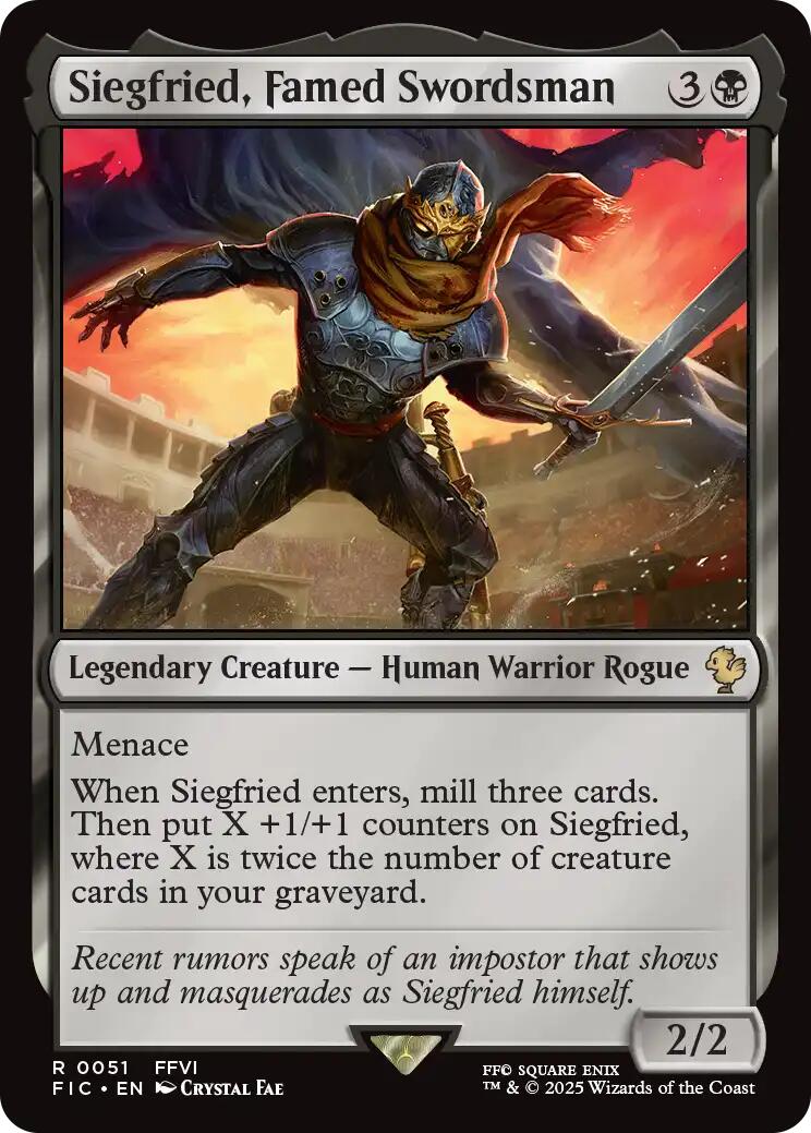 Siegfried, Famed Swordsman (Surge Foil) [FINAL FANTASY Commander] | Good Games Cannington