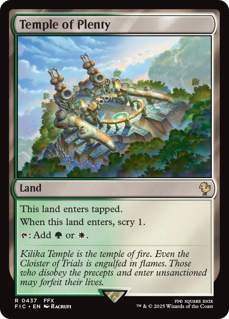 Temple of Plenty (Surge Foil) [FINAL FANTASY Commander] | Good Games Cannington