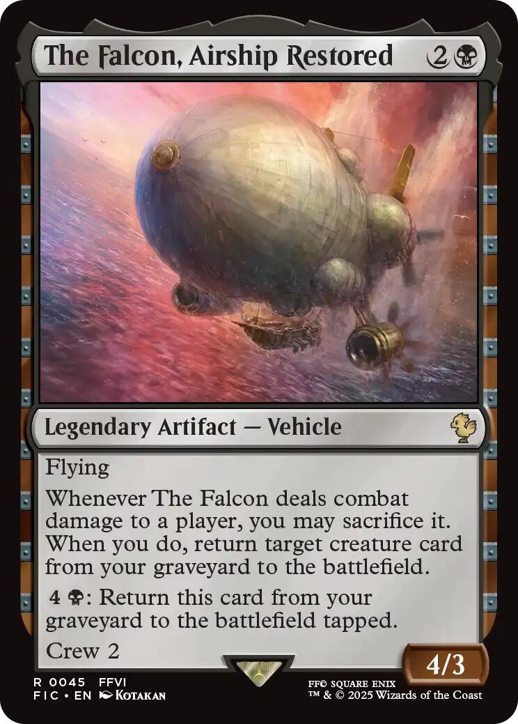 The Falcon, Airship Restored (Surge Foil) [FINAL FANTASY Commander] | Good Games Cannington