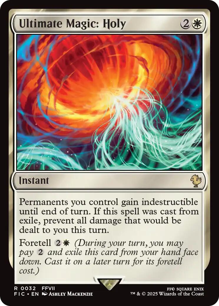 Ultimate Magic: Holy (Surge Foil) [FINAL FANTASY Commander] | Good Games Cannington