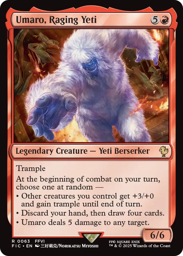 Umaro, Raging Yeti (Surge Foil) [FINAL FANTASY Commander] | Good Games Cannington