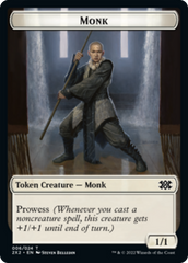 Cat Dragon // Monk Double-Sided Token [Double Masters 2022 Tokens] | Good Games Cannington