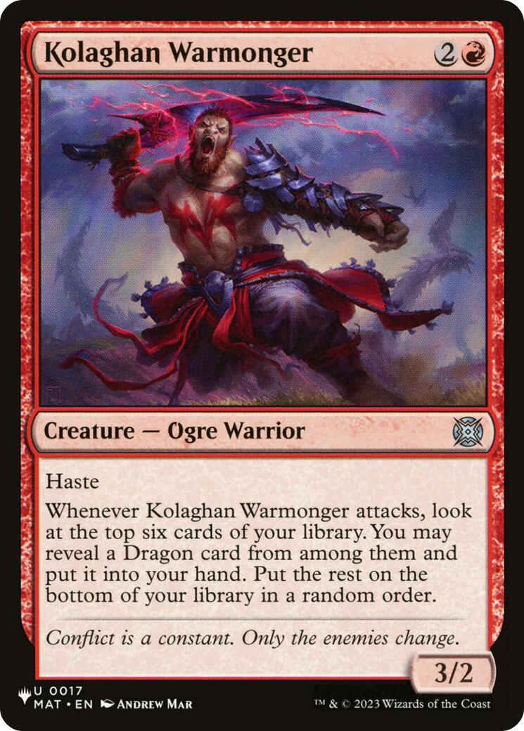 Kolaghan Warmonger [The List] | Good Games Cannington