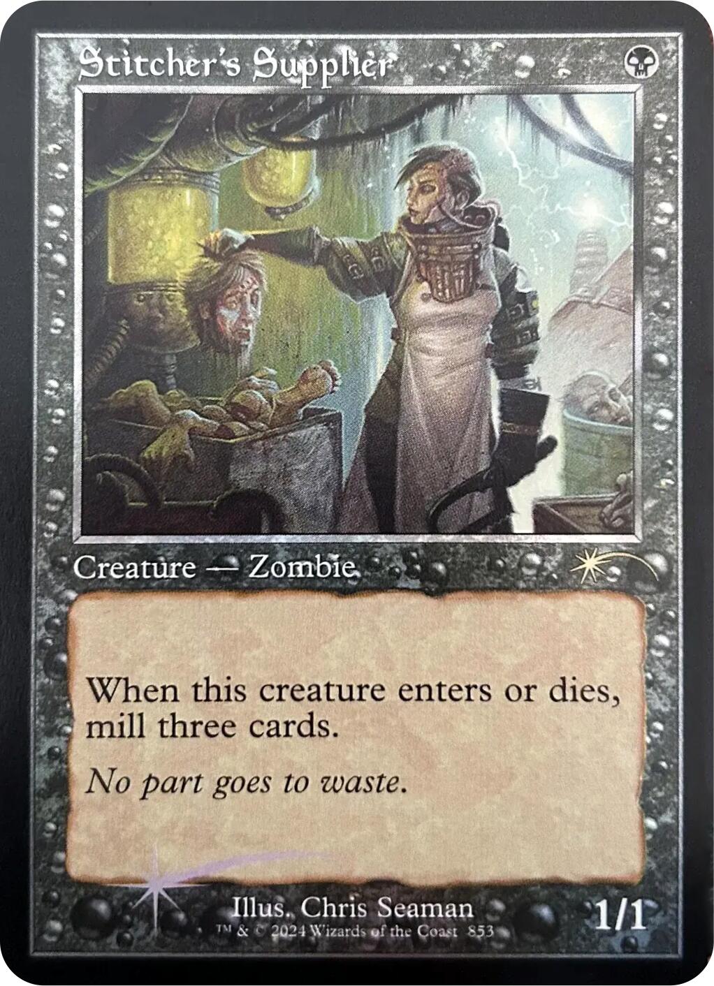 Stitcher's Supplier (Retro Frame) [Secret Lair Drop Series] | Good Games Cannington