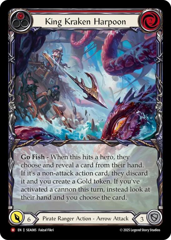King Kraken Harpoon (Extended Art) [SEA085] (High Seas)  Rainbow Foil | Good Games Cannington