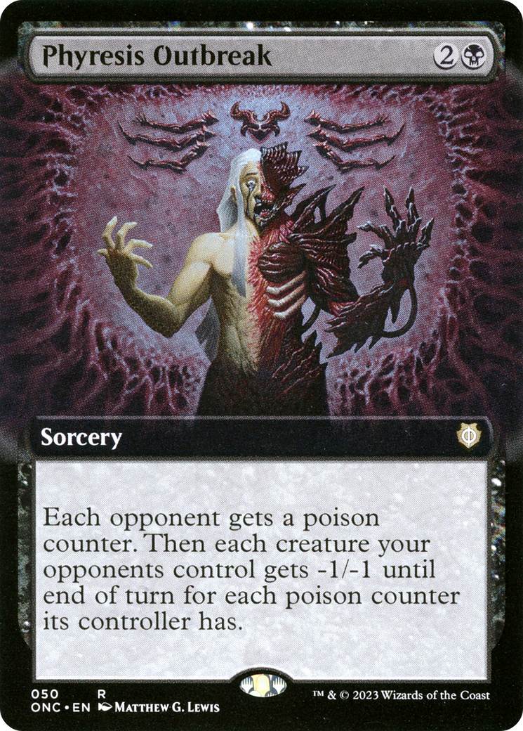 Phyresis Outbreak (Extended Art) [Phyrexia: All Will Be One Commander] | Good Games Cannington