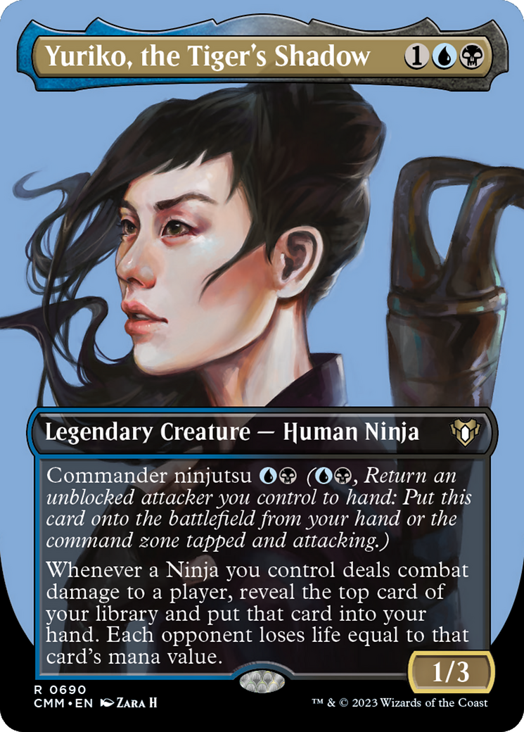 Yuriko, the Tiger's Shadow (Borderless Profile) [Commander Masters] | Good Games Cannington