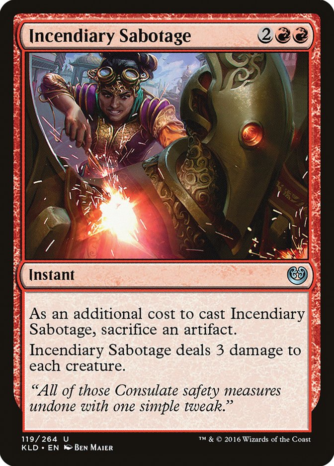 Incendiary Sabotage 119 (Kaladesh)  | Good Games Cannington