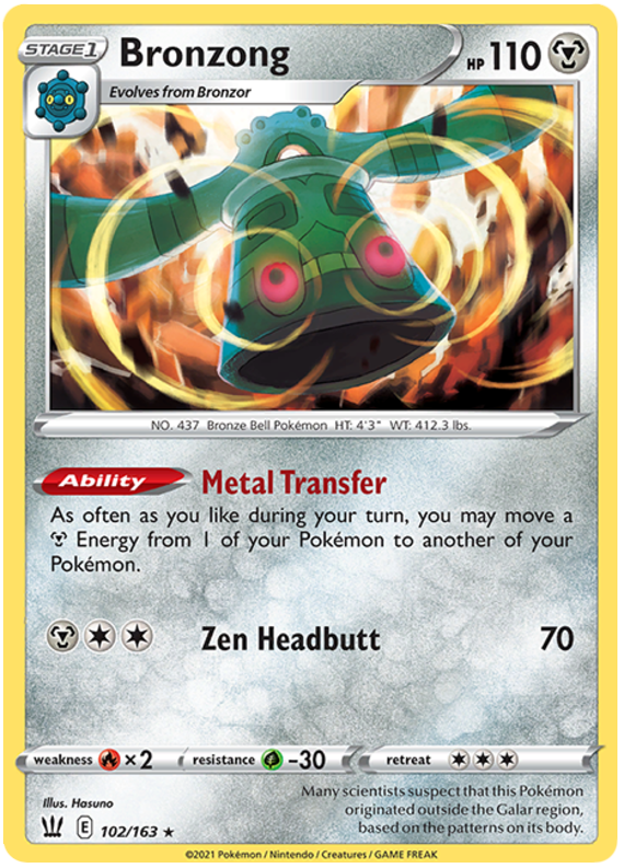 Bronzong (102/163) [Sword & Shield: Battle Styles] | Good Games Cannington