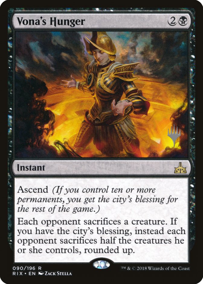 Vona's Hunger (Promo Pack) [Rivals of Ixalan Promos] | Good Games Cannington