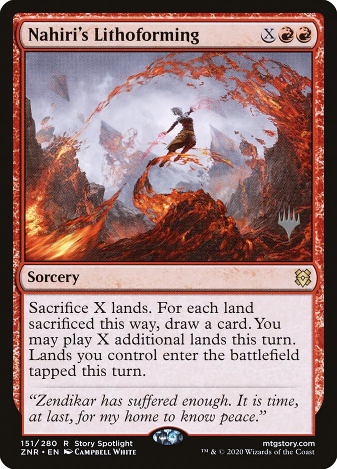 Nahiri's Lithoforming (Promo Pack) [Zendikar Rising Promos] | Good Games Cannington