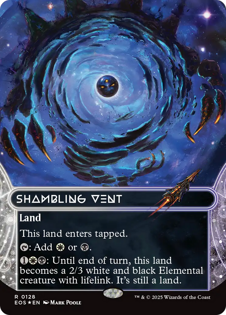 Shambling Vent (0128) (Borderless) (Galaxy Foil) [Edge of Eternities: Stellar Sights] | Good Games Cannington