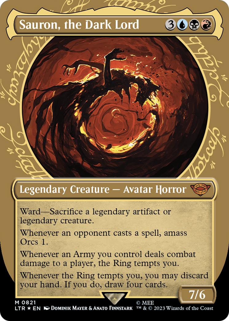 Sauron, the Dark Lord (Showcase) (Surge Foil) [The Lord of the Rings: Tales of Middle-Earth] | Good Games Cannington