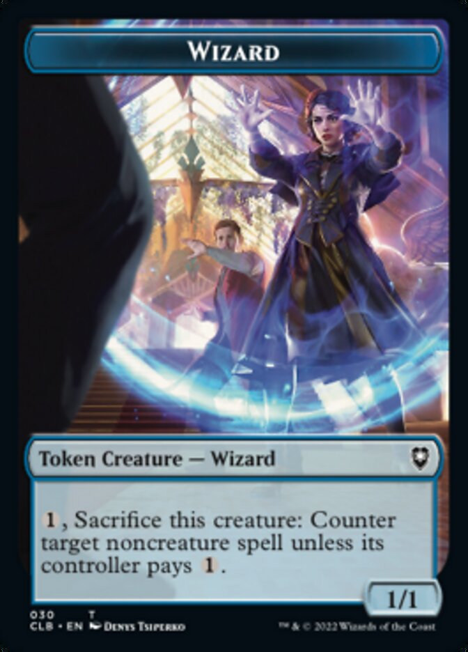 Kor Warrior // Wizard Double-Sided Token [Commander Legends: Battle for Baldur's Gate Tokens] | Good Games Cannington