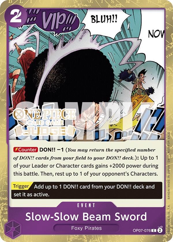 Slow-Slow Beam Sword (Judge Pack Vol. 6) [One Piece Promotion Cards] | Good Games Cannington