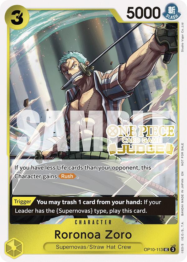 Roronoa Zoro (Judge Pack Vol. 6) [One Piece Promotion Cards] | Good Games Cannington