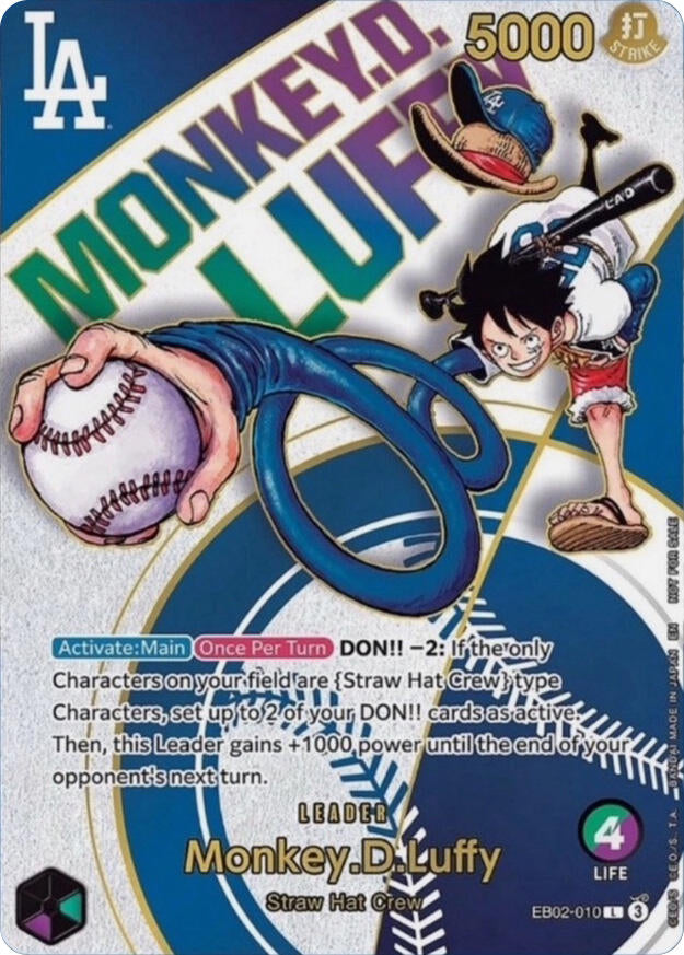 Monkey.D.Luffy (Dodgers x ONE PIECE) [One Piece Promotion Cards] | Good Games Cannington