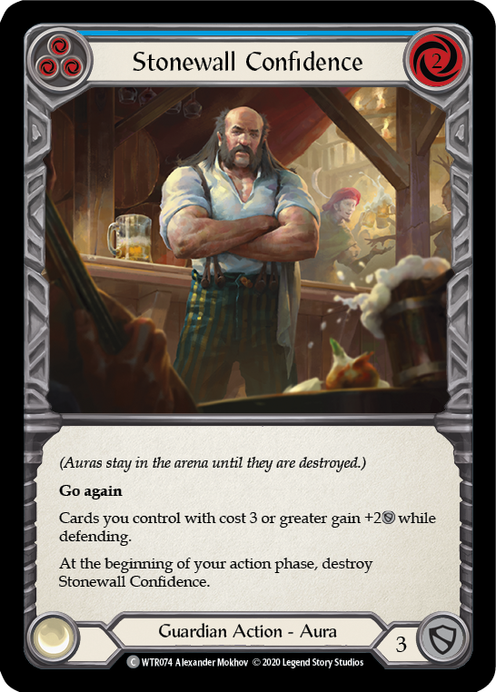 Stonewall Confidence (Blue) [U-WTR074] (Welcome to Rathe Unlimited)  Unlimited Rainbow Foil | Good Games Cannington