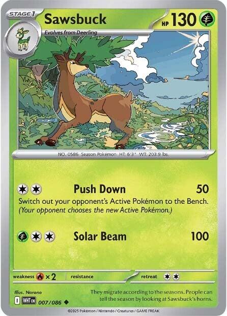 Sawsbuck (007/086) [Scarlet & Violet: White Flare] | Good Games Cannington