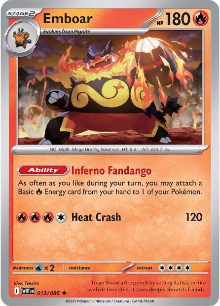 Emboar (013/086) [Scarlet & Violet: White Flare] | Good Games Cannington