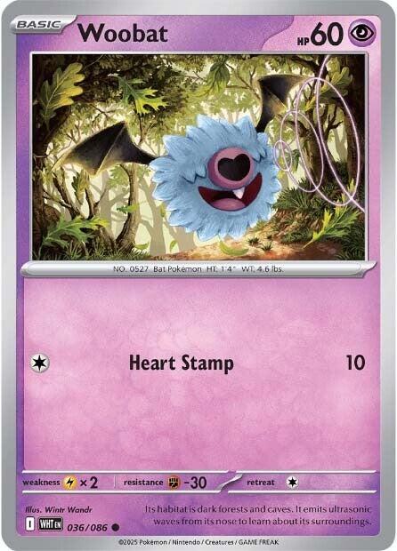 Woobat (036/086) [Scarlet & Violet: White Flare] | Good Games Cannington