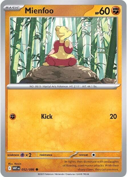 Mienfoo (052/086) [Scarlet & Violet: White Flare] | Good Games Cannington